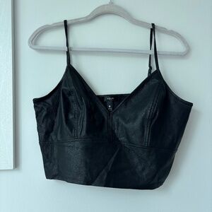 Leather Corset Tank Top
